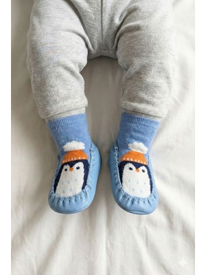 Numix Baby Kids Çarık Çorap, Hakiki Deri, Kaymaz Taban, Bebek Çocuk Patik
