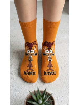 Neşeli Çoraplar Kaygı Renkli Unisex Çorap