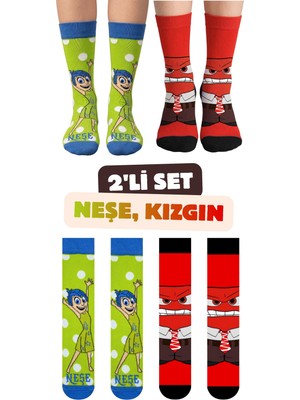 Neşeli Çoraplar 2'li Neşe Kızgın Kutulu Çorap Set