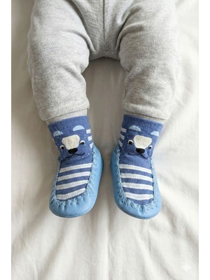 Numix Baby Kids Çarık Çorap, Hakiki Deri, Kaymaz Taban, Bebek Çocuk Patik