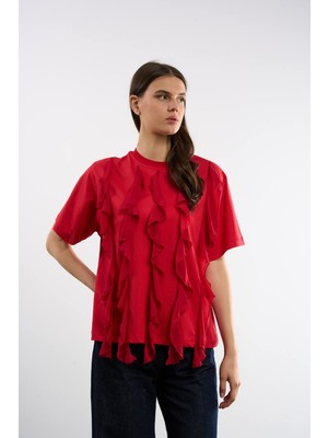 HANIQA Fırfırlı T-Shirt