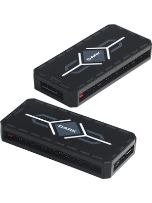 Dark ARGB Hub 6 Fan Takılabilir 3+3pin  Anakart Kontrollü  SATA Güç Bağlantı (DKCKHUBARGB)