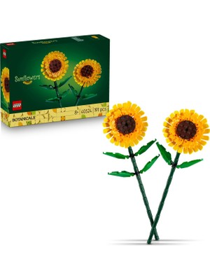LEGO ® Botanicals Ayçiçeği 40524 # 8 Yaş ve Üzeri Çocuklar Için 2 Ayçiçeği Içeren Yaratıcı Oyuncak Yapım Seti (191 Parça)
