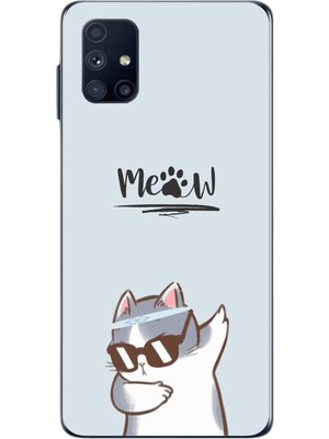 Le Balvo Samsung Galaxy M51 Uyumlu Miyav Baskılı Silikon Kılıf