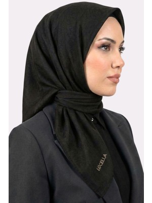 Hadiora Locella Kadın Acı Kahve Gül Desenli Organik Pamuk Soft Eşarp