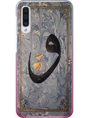 Le Balvo Samsung Galaxy A50 Uyumlu Vav Harfi Gri Baskılı Silikon Kılıf