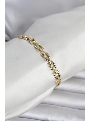 Marsilyan Xuping Zincir Model Gold Renk Kadın Bileklik - TJ-BB8413