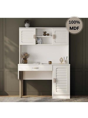 Comiet Lavanta   Mdf Kitaplıklı Dolaplı  Çalışma Masası