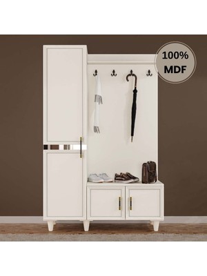 Comiet Kardelen Mdf Raflı Askılıklı Portmanto Ayakkabılık