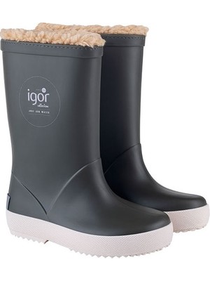 Igor W10207 Kız Çocuk Haki Splash Nautico Su Geçirmez Yağmur Çizmesi Mikrofiber Malzeme ile Rahat