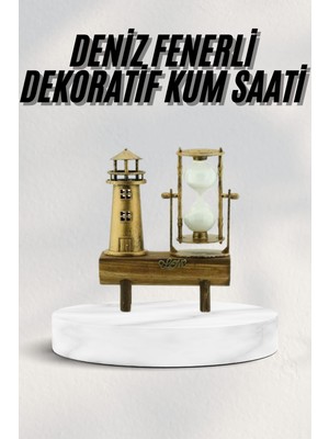 Prativas Hediyelik Kum Saati Retro Dekoratif Deniz Feneri Kum Saati - PRTHBY4790-7165