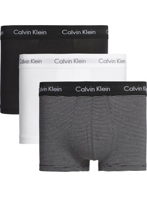 Calvin Klein Erkek Trunk Boxer Seti Renkli 3'lü Konforlu Tasarım Düşük Bel