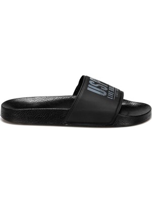 U.S. Polo Assn. Siyah Erkek Terlik Casual Kullanım İçin Tekstil Malzemeden Üretilmiştir