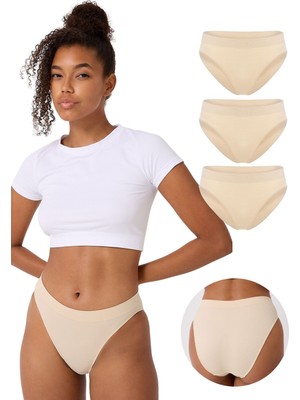 Forever More 3'lü Kadın Dikişsiz Basic Slip Külot
