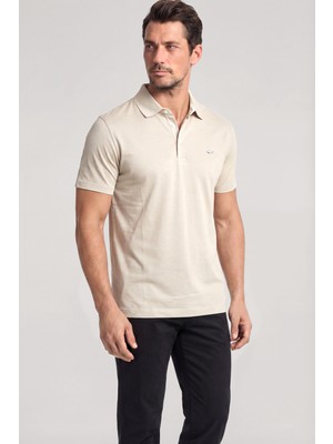 Paul & Shark Erkek Bej Polo Yaka T-Shirt 26411253SM-348