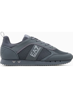 EA7 Erkek Nefes Alabilen File Detaylı Rahat Taban Kartal Logo Motifli Gri Sneaker 7X000334 AF18610-M8341