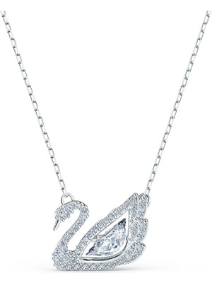 Swarovski Dancing Swan Kolye Beyaz Rodyum Kaplama