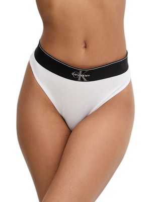 Calvin Klein Kadın Beyaz Yüksek Bel Külot LV00QF8705