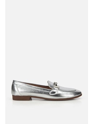 Yaya By Hotiç Kadın Lame Toka Detaylı Metalik  Loafer