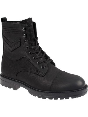 Hammer Jack Deri Siyah Yıkama Nubuk Bot 102 17640-M Rahat Taban ve Platform Topuk