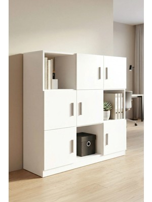Yurudesign Vario G Ofis Klasör Dolabı Kitaplık 3 Renk VO7-W