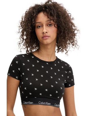 Calvin Klein Kadın Siyah T-Shirt Bralet Sütyen LV00QF8495