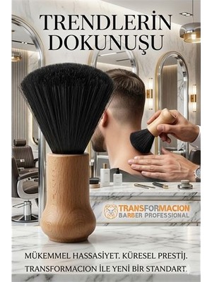 Prativas Profesyonel Ahşap Saplı Berber Ense Fırçası - Lüks Seri 722959 - PRTHBY6861-5376