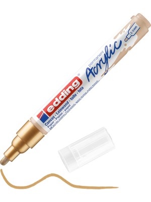Edding 5100 Orta Uçlu Akrilik Markör - Altın Renk - 2-3 Mm’Lik Yuvarlak Uç - 1 Adet