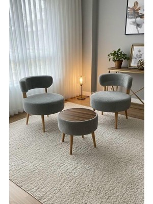 Aylive Mobilya Puf Takımı /çay Seti Ikili Koltuk Berjer ve  Puf Takımı 3 Lü Takım (Balkon, Salon ,ofis ,bahçe Takımı, Hobi Alanı, Bekleme Alanı Takımı]