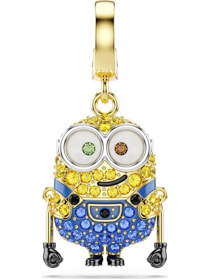 Swarovski Minions Bob Charm Pave Çok Renkli Sarı Altın Rengi Kaplama