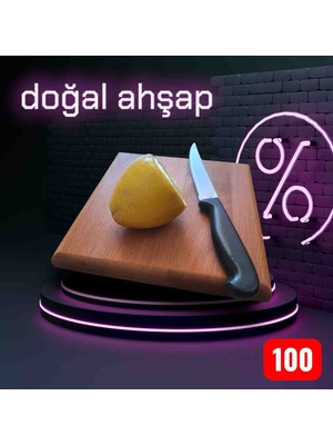 Ekübya Home % 💯 Doğal Ahşap Kesme Tahtası - Sunum Standı - Çay Kahve Sunum Standı - 1