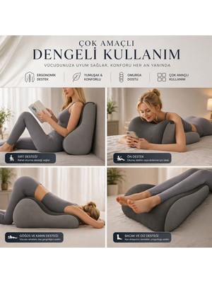 Viscora Çok Amaçlı Ortopedik Bel Minderi – Visco Yastık, Yıkanabilir Kılıf, Space Memory Foam – Dinlenme, Rahatlama ve Keyifli Kullanım İçin – Ofis, Ev ve Kamp