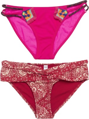 Zi 2 Adet 1 Paket Pembe -Kırmızı Farklı Model Bikini Altı