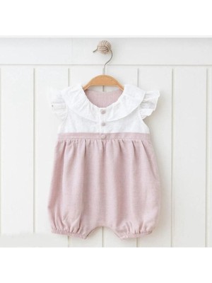 Butik Kız Bebek %100 Pamuklu Çıtçıt Düğme Detaylı Tulum