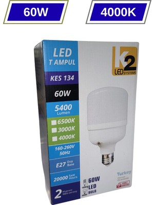 Kendal Elektrik K2 KES134 Torch LED Ampul 60W 4000K