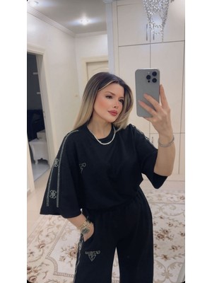 Taş Detaylı G Alt Üst Eşofman Takım