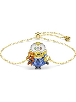 Swarovski Minions Bob Bileklik Pave Çok Renkli Sarı Altın Rengi Kaplama