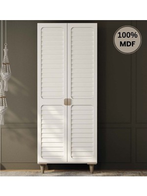 Comiet Lavanta Mdf 2 Kapak Ayaklı Tasarım Gardırop