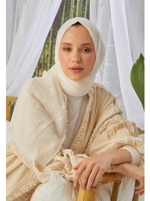 Fresh Scarfs Beyaz Bambu Şal