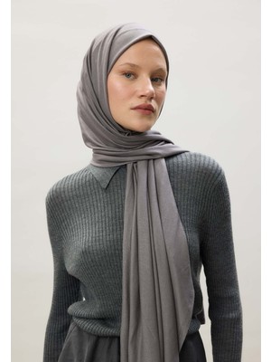Fresh Scarfs Penye Şal Koyu Gri
