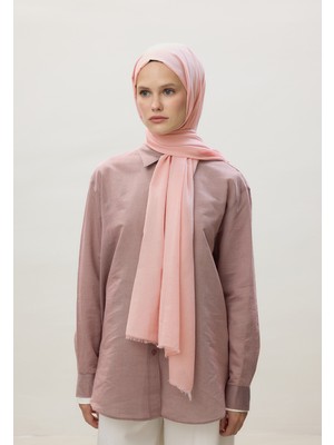 Fresh Scarfs İnce Pamuk Vual Şal Uçuk Pembe