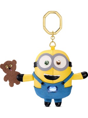 Swarovski Minions Çanta Charm'ı Çok Renkli Sarı Altın Rengi Kaplama