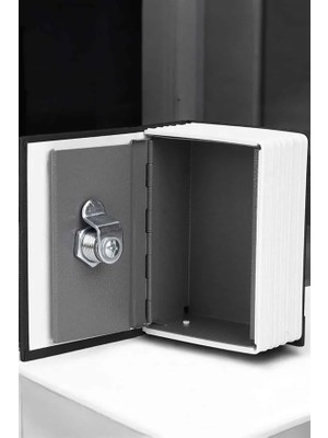 Uravas Store Gizli Kasa Kitap Görünümlü Anahtarlı Çelik Mini Kasa