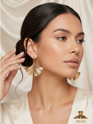 Vulcao Yaprak Model Çelik Küpe