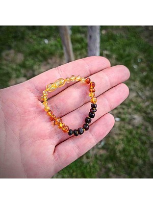 Doğal Taş Bileklik Kolye Baltık Kehribar Bebek Bilekliği – Doğal ve Şık Diş Bileklikği- Diş Çıkarma - Bebek -Bileklik 2