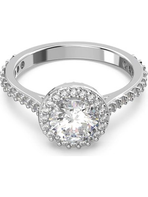 Swarovski Constella Yüzük Round Cut Beyaz Rodyum Kaplama 50 50