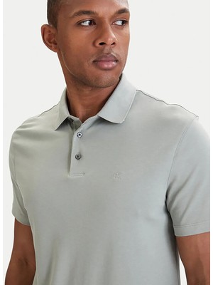 Calvin Klein Gri Erkek Polo T-Shirt LV04LB276GPEZ_SS Supıma Chest Emb P