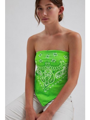 New Obsessions Neon Renkli Koton Kare Bandana