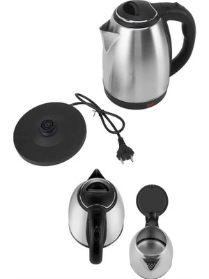 Uravas Store Elektrikli Paslanmaz Çelik Su Isıtcı Çelik Kettle 1.8 Lt. Uzun Ömürlü
