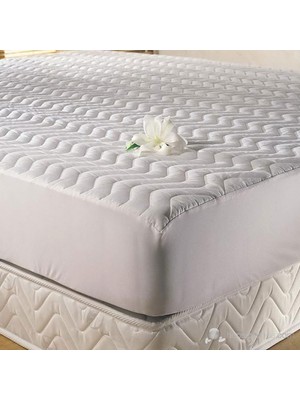 Taç Tek Kişilik Kapitone Fitted Alez Yatak Koruyucu 100 x 200 cm %100 Akrilik Kumaş Yerli Üretim